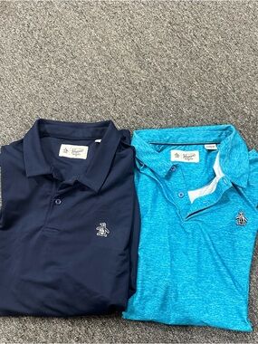 Original Penguin Heathered Teal Polo Shirt